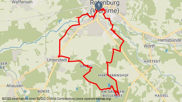 Tourenkarte: NORDPFAD Rotenburger Wasserreich 