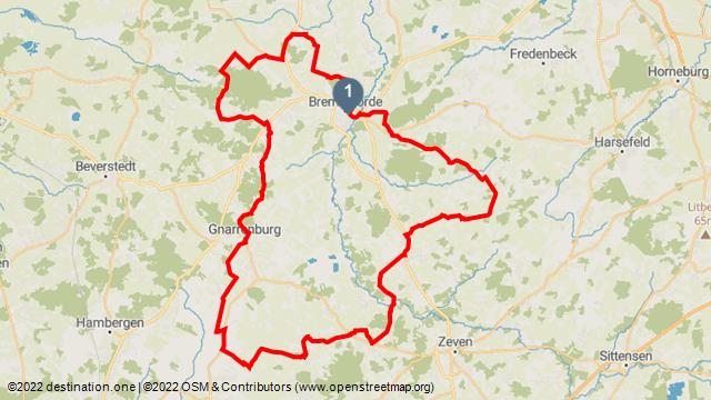 Tourenkarte: Nordschleife - Rennradtour bei Bremervörde