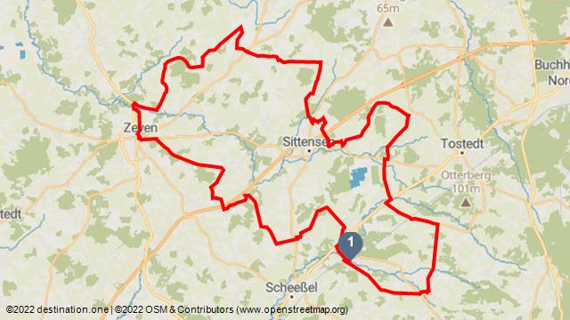 Tourenkarte: Ostschleife - Rennradtour bei Lauenbrück